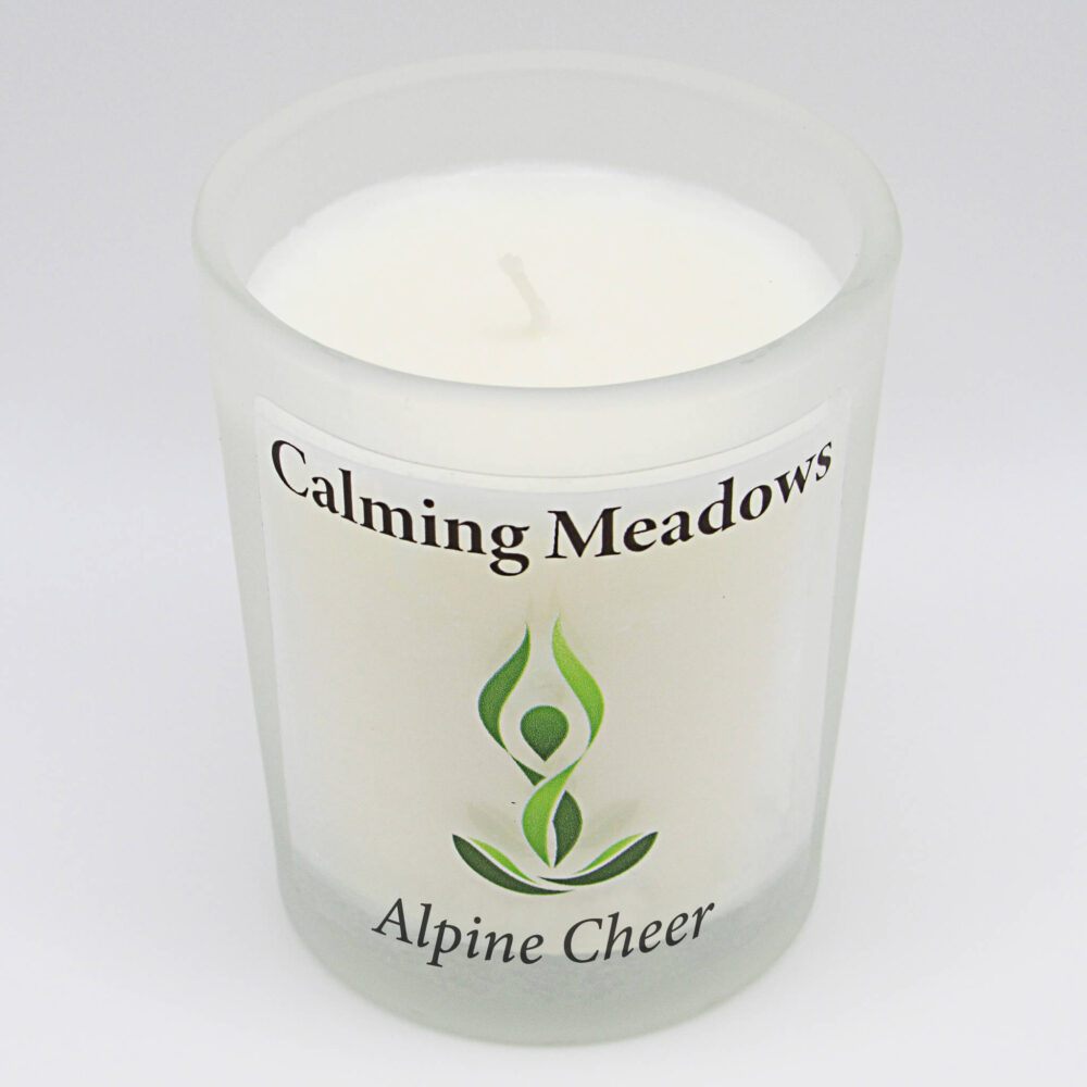 Alpine Cheer scented soy candle 2 oz