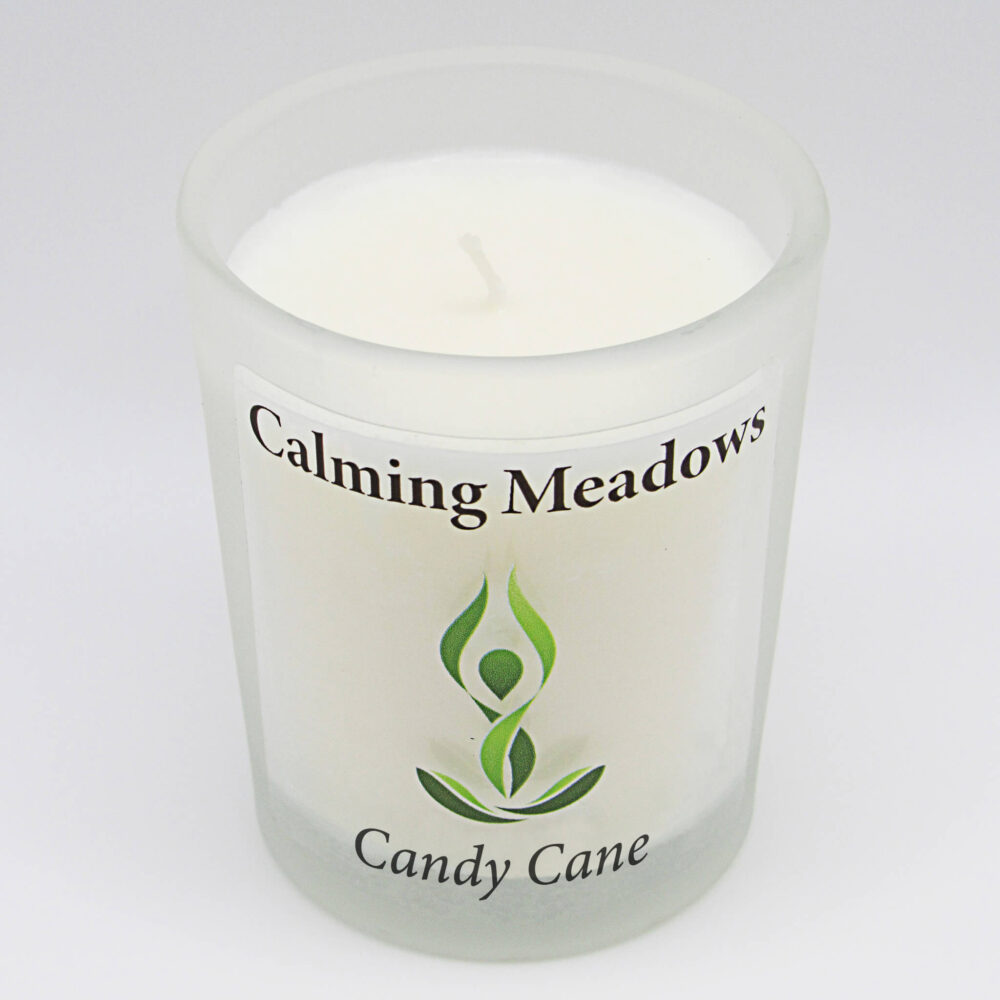 Candy Cane scented soy candle 2 oz