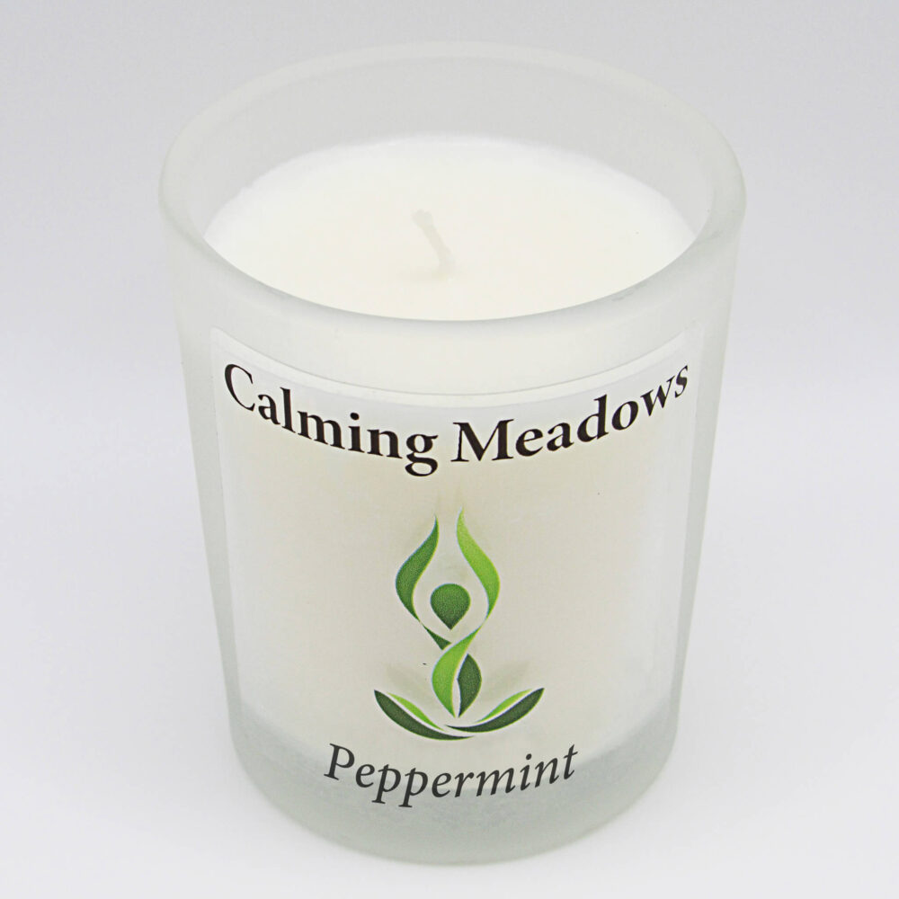 Peppermint scented soy candle 2 oz